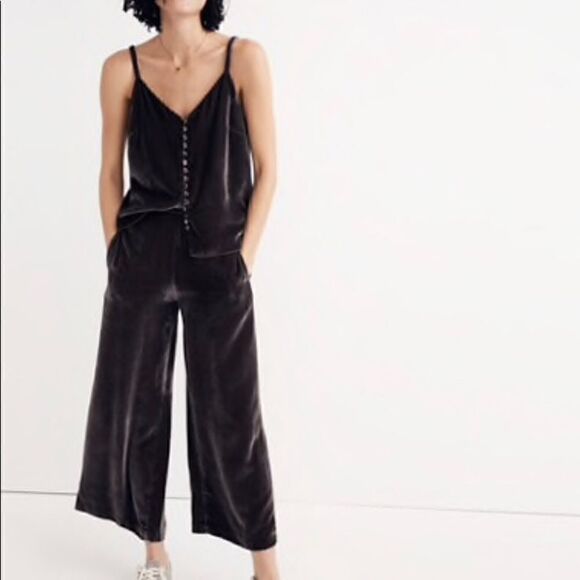 NWT Madewell Velvet Pull On Pants - Picture 1 of 8